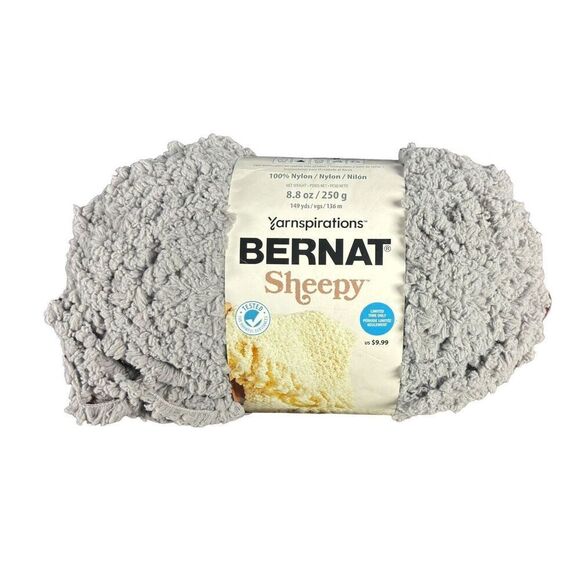 Bernat Sheepy Yarn Vapor Gray 166118 Little Critters Collection Nylon 9.1 Ounces - Picture 1 of 5